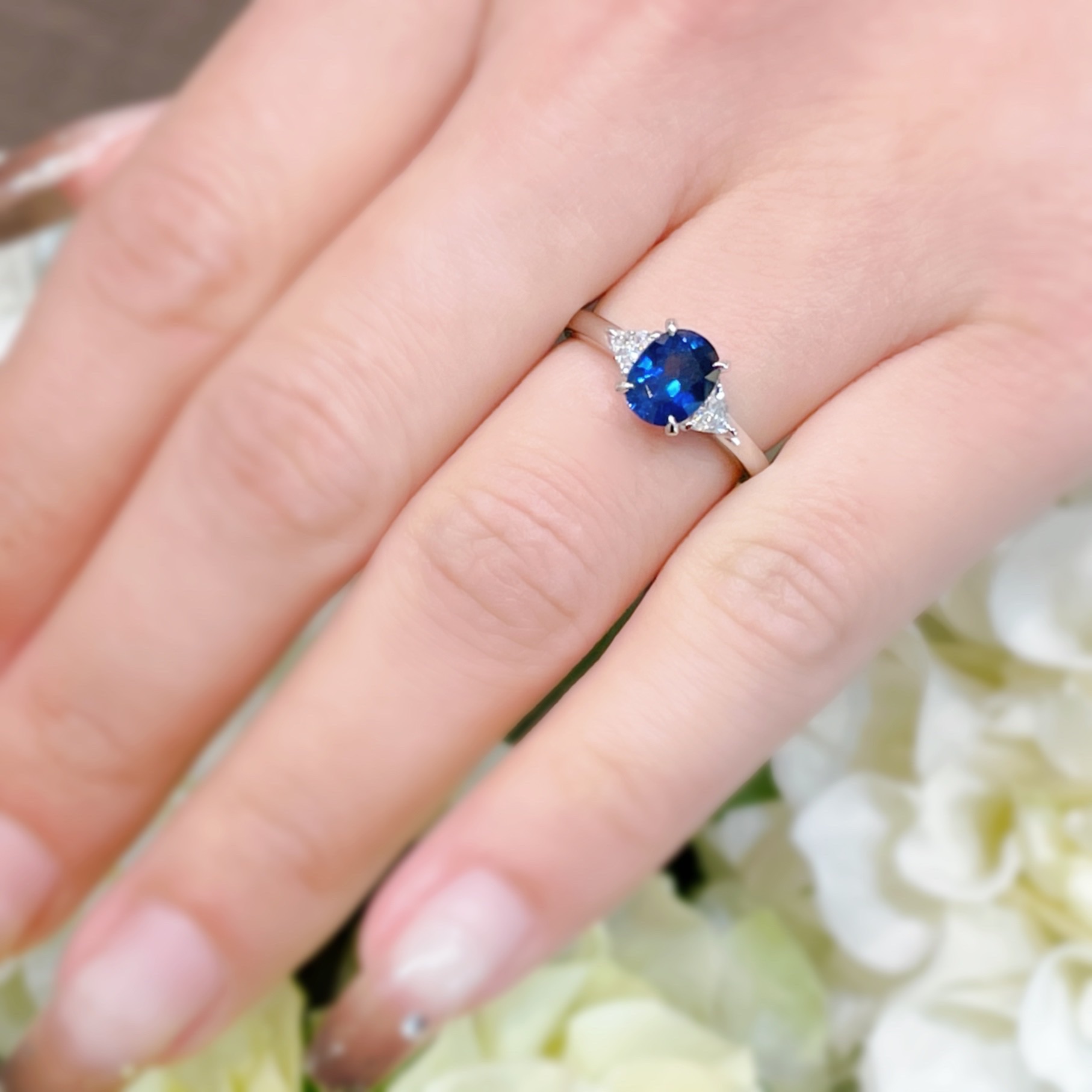 e.m ブルーサファイヤ　ルビー　リング 安心堂富士店公式ブログ 【O様】ブルーサファイヤのご婚約指輪 ご購入