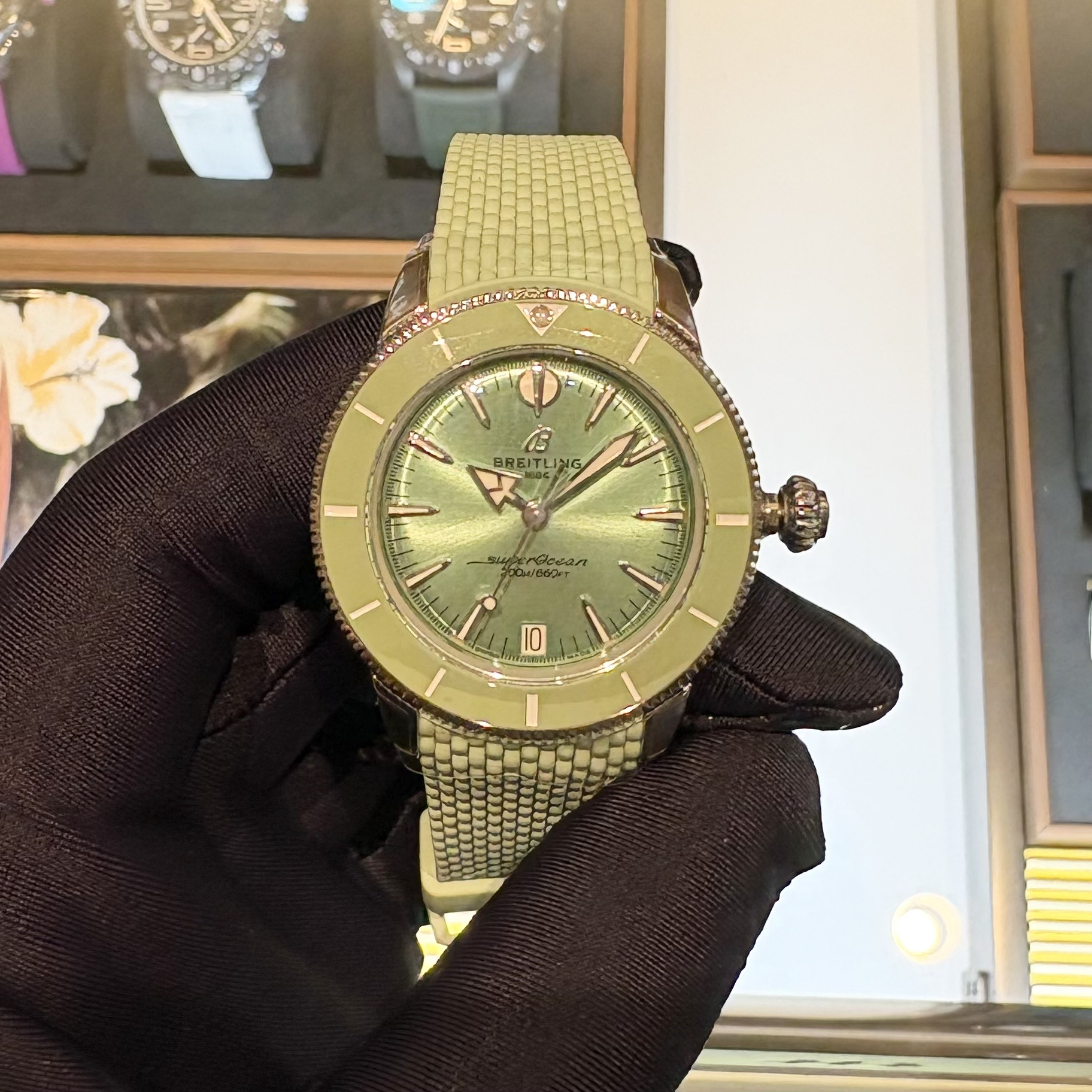 ビッグアグネス　ミントサルーン　グリーン ビッグアグネス ミントサルーン グリーン オシャレ感のある“柄物