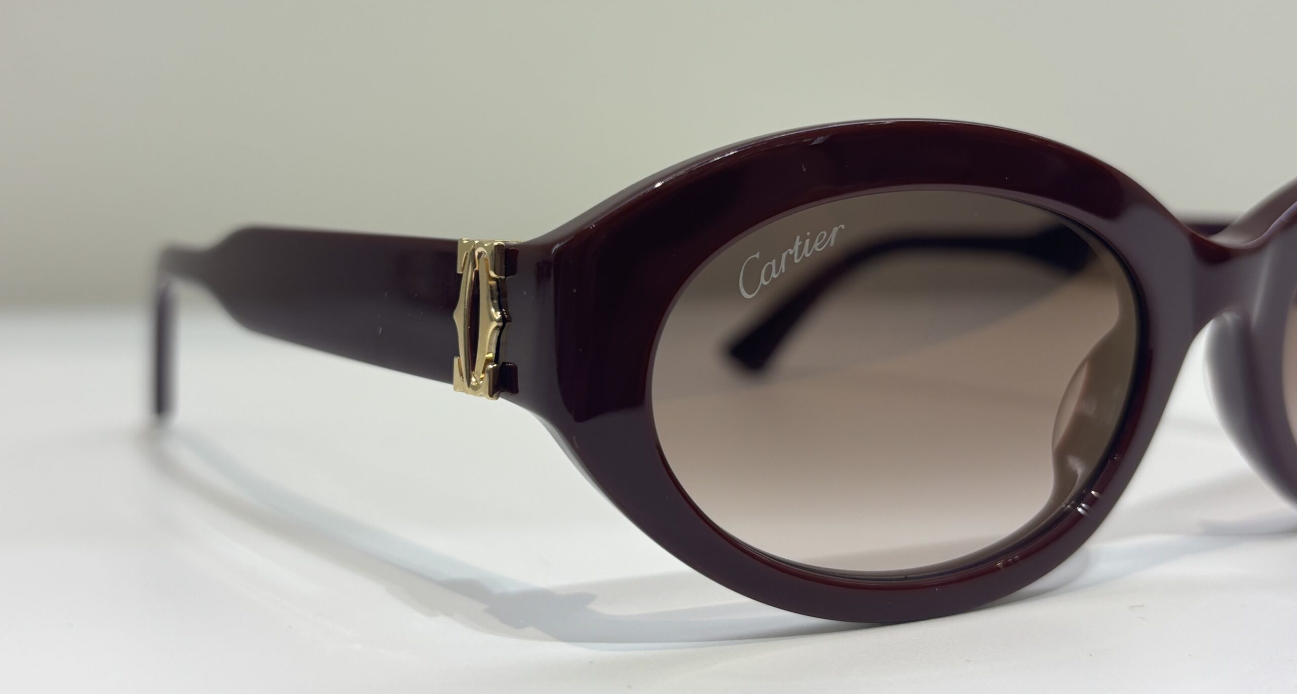 Cartier カルティエ　ヴィンテージ　サングラス オーバル ブラックレンズ Cartier カルティエ ヴィンテージ サングラス オーバル ブラック