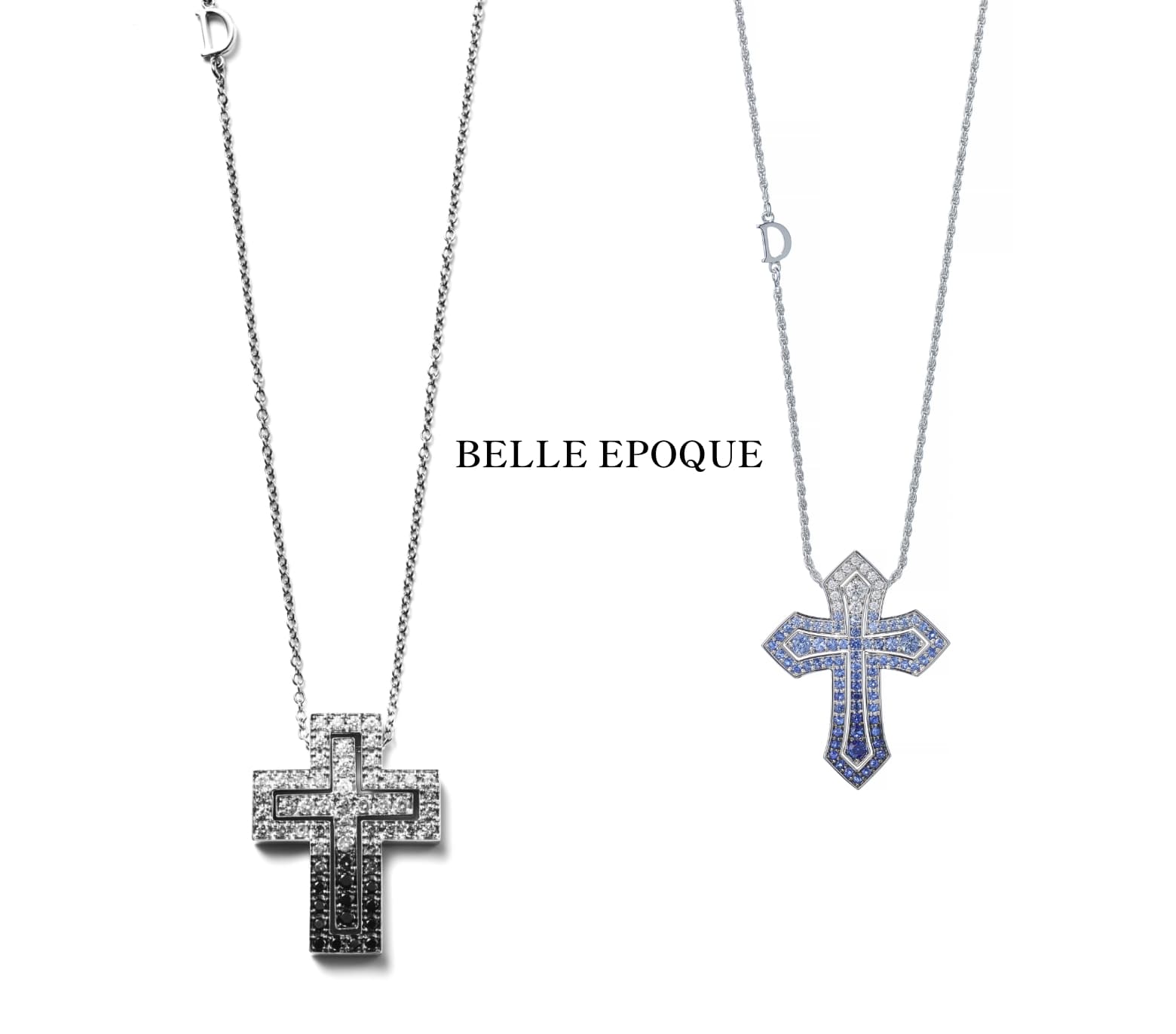 BELLE EPOQUE ブラックダイヤモンドネックレス サファイアダイヤモンドネックレス