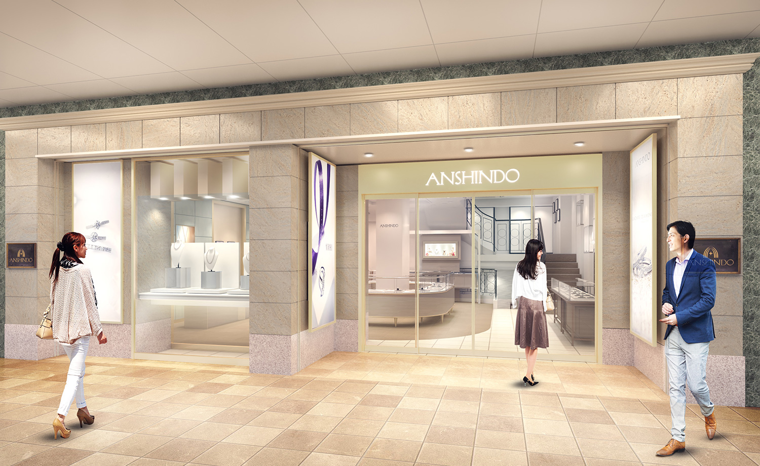 安心堂静岡本店リニューアル「ファザード」