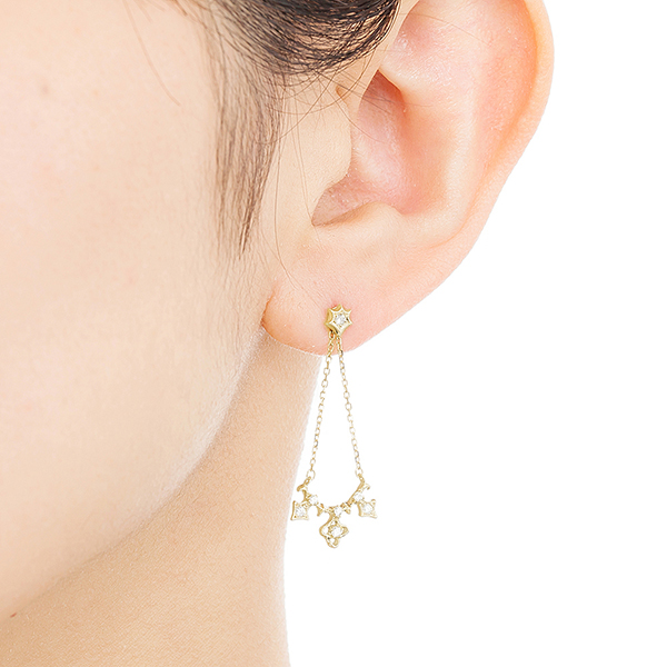 値下げ　AbHeri（アベリ）ダイヤモンドピアス K18シャンパン定価22万 アベリ ダイヤモンド ピアス｜ジュエリー・時計・メガネの安心堂｜静岡