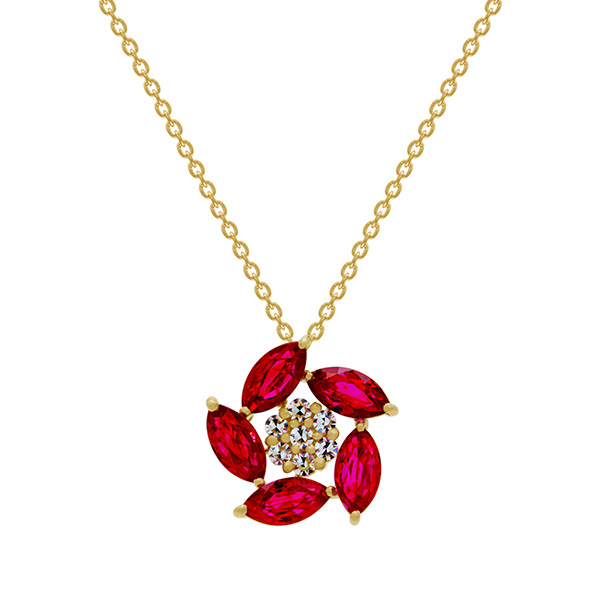 SUWA ルビー・ダイヤモンド ペンダント｜ジュエリー・時計・メガネの